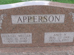 Augusta “Gusty” <I>Meuser</I> Apperson 