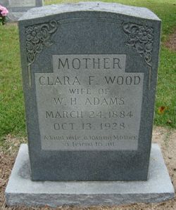 Clara Frances <I>Woods</I> Adams 