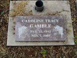 Caroline <I>Tracy</I> Gamble 