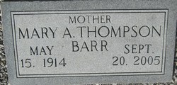 Mary Anne <I>Thompson</I> Barr 