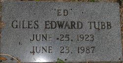 Giles Edward “Ed” Tubb 
