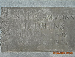 Esther <I>Ammons</I> Hutchins 