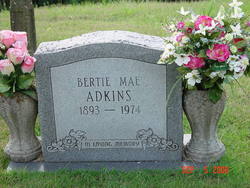 Bertie May <I>Sims</I> Adkins 