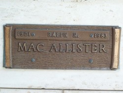 Ralph H Mac Allister 