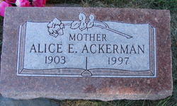 Alice E <I>Hatcliff</I> Ackerman 