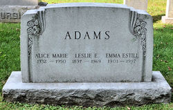 Emma <I>Estill</I> Adams 