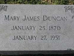 Mary <I>James</I> Duncan 