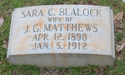 Sara C. <I>Blalock</I> Matthews 
