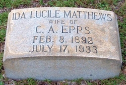 Ida Lucille <I>Matthews</I> Epps 