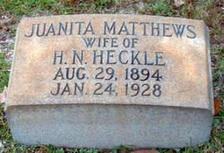 Juanita <I>Matthews</I> Heckle 