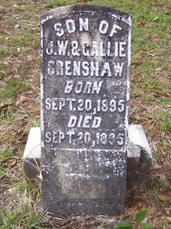 Son of J W and Callie Crenshaw 