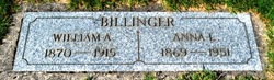 Anna L <I>Sparks</I> Billinger 