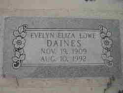 Evelyn Eliza <I>Lowe</I> Daines 