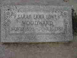 Sarah Erma <I>Lowe</I> Woodward 