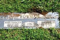 Mary Frances <I>Crook</I> Bowman 