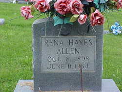 Ava Irena “Rena” <I>Holder</I> Allen 