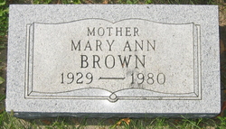 Mary Ann <I>Magill</I> Brown 
