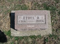 Ethel Dora <I>Park</I> Coleman 