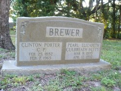 Pearl Elizabeth “Betty” <I>Culbreath</I> Brewer 