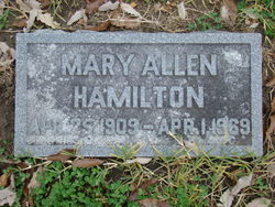 Mary E. <I>Allen</I> Hamilton 