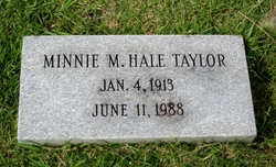 Minnie M. <I>Hale</I> Taylor 