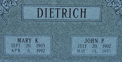Mary Katherine <I>Stenger</I> Dietrich 