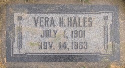 Vera Marie <I>Holbrook</I> Hales 