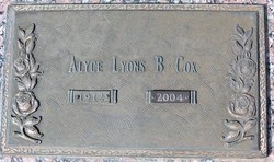 Alyce Moore <I>Lyons</I> Cox 