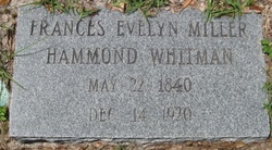 Frances Evelyn <I>Miller</I> Hammond-Whitman 