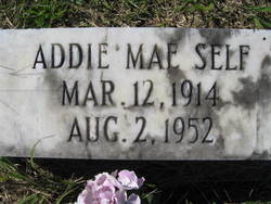 Addie Mae <I>Walker</I> Self 