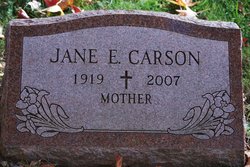 Jane E <I>Ellison</I> Carson 