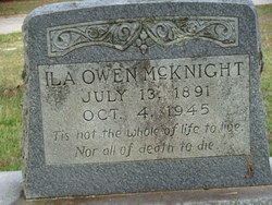 Ila <I>Owen</I> McKnight 