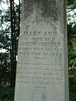 Mary Ann <I>Penn</I> Headden 