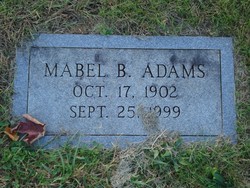 Mabel <I>Brown</I> Adams 
