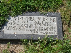 Dorothea Virginia “Dorothy” <I>Wheat</I> Brink 