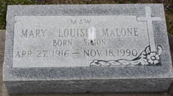 Mary Louise <I>Simon</I> Malone 