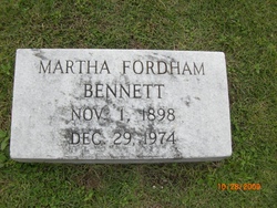Martha <I>Fordham</I> Bennett 