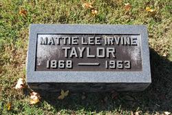 Mattie Lee <I>Irvine</I> Taylor 