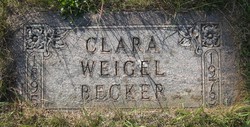 Clara <I>Weigel</I> Becker 