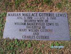 Marian Wallace <I>Guthrie</I> Lewis 