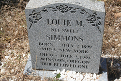 Louie M <I>Sweet</I> Simmons 