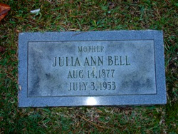 Julia Rebecca Ann <I>Bell</I> Bell 