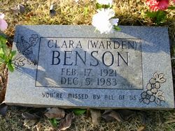 Clara Crystal <I>Warden</I> Benson 