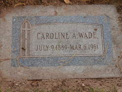 Caroline “Carrie” <I>Atkins</I> Wade 