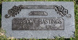 Mrs Rebecca R. <I>Kirby</I> Hastings 
