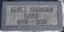 Agnes Nicol <I>Adamson</I> Davis 