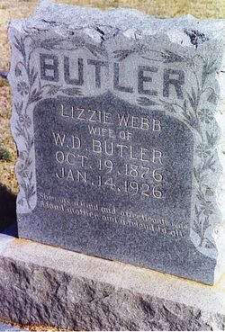 Julia Verlinda Elizabeth “Lizzie” <I>Webb</I> Butler 