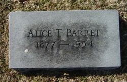 Alice <I>Tipton</I> Barret 