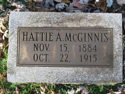 Harriet Abagail “Hattie” <I>Millard</I> McGinnis 