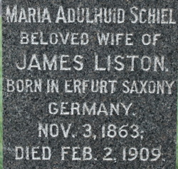 Maria Adulhuid <I>Schiel</I> Liston 